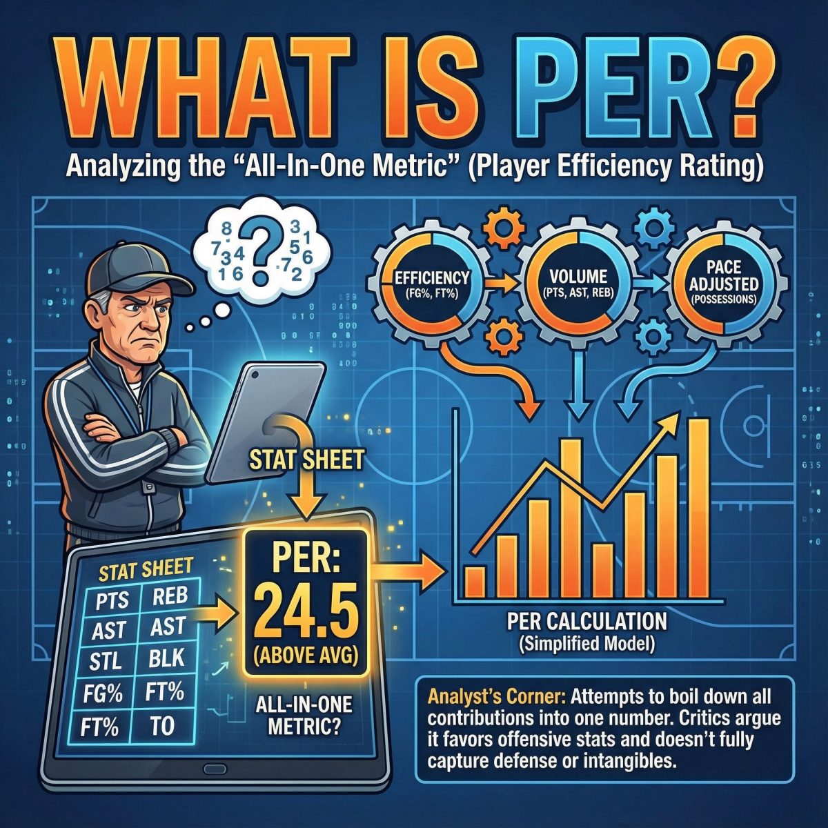 농구 PER(선수 효율성 지수): 모든 스탯을 하나로 통합한 지표