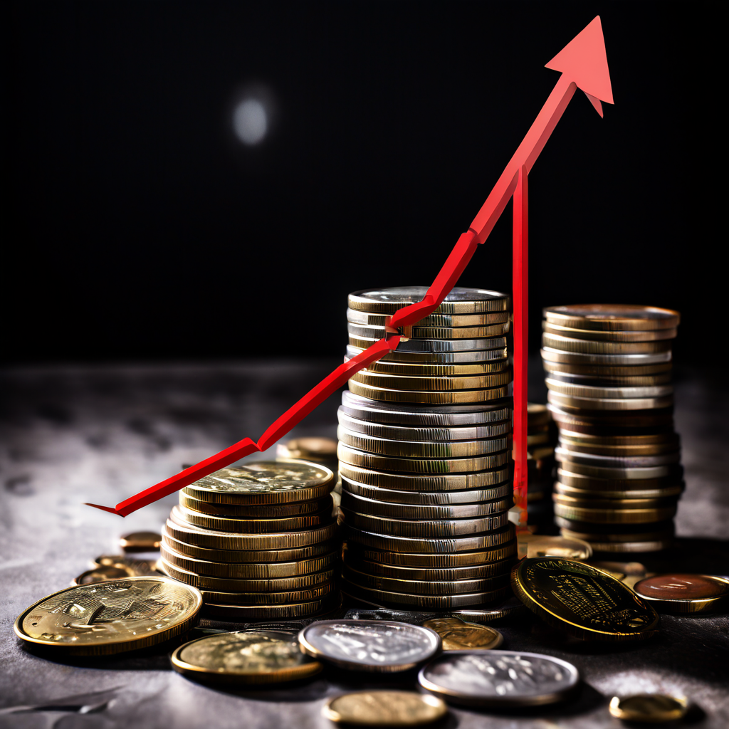 안정적이어야 할 스테이블코인의 가치가 급락하는 위험을 상징적으로 보여주는, 넘어지려는 스테이블코인 동전 더미와 하락 차트 이미지입니다.
