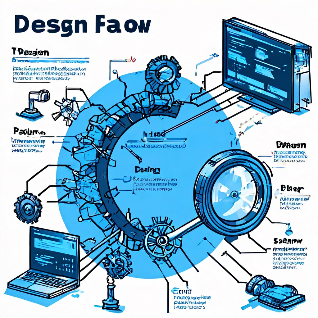 복잡한 흐름도에서 실패한 재시도 루프가 돌아가고, 확대경으로 비춰진 고장난 톱니바퀴와 깨진 모니터가 눈에 띕니다.