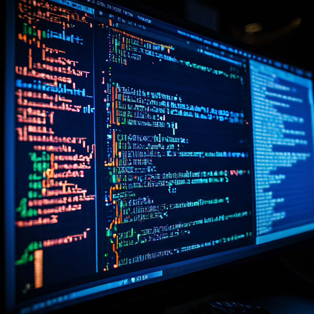 컴퓨터 화면에 구성 파일 속 강조된 데이터베이스 연결 문자열이 노출된 모습이다.