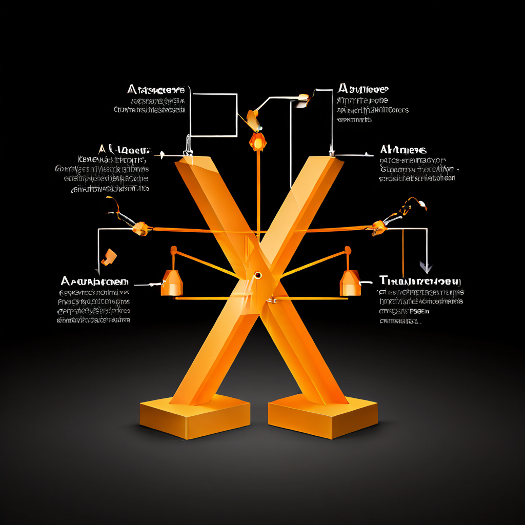 파란색과 주황색의 두 축이 교차하며 통제와 감독 아이콘이 표시된 3차원 다이어그램으로, 교차점에서 근본 원인들이 가지처럼 뻗어 나가는 모습이다.