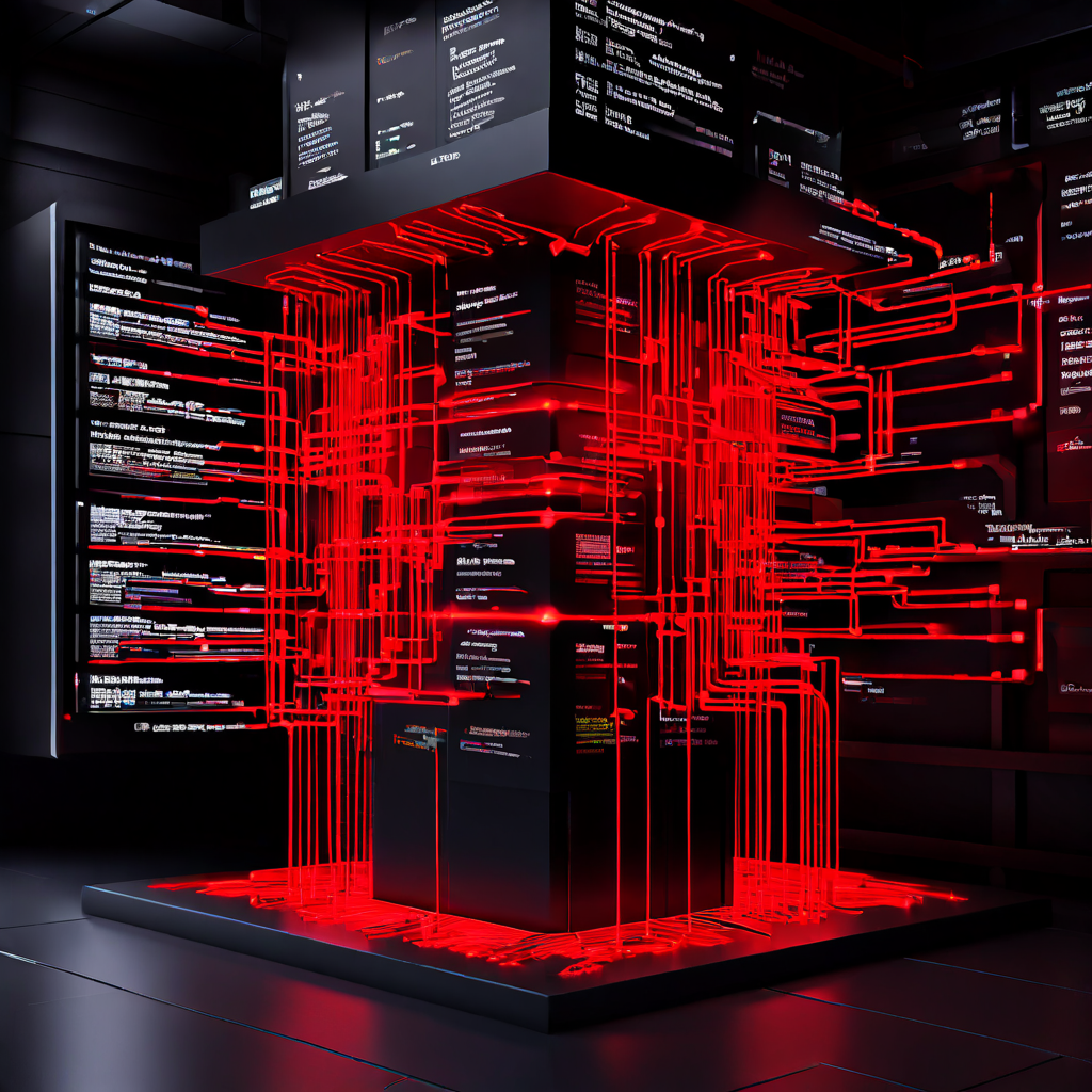 서버 병목 현상으로 데이터 흐름이 얇아지고 과부하된 구간이 붉게 표시된 반면, 다른 자원들은 유휴 상태로 회색 처리된 시스템 리소스 불균형 플로우차트입니다.