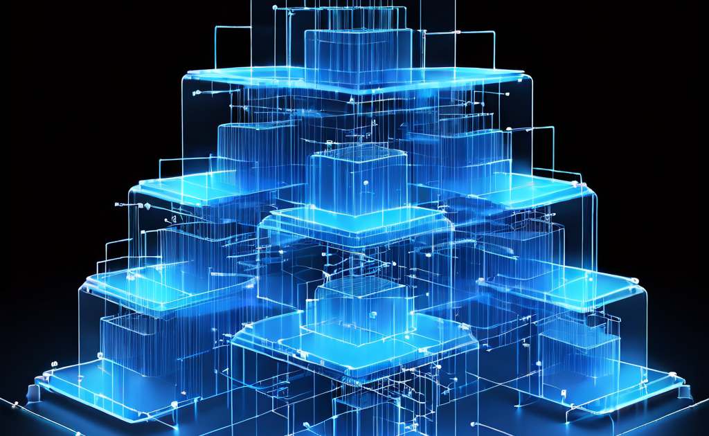 계층적이고 요새 같은 구조의 3D 다이어그램이 반투명 레이어마다 차폐된 데이터 패킷을 포함하며 프라이버시 보호 메커니즘의 분석 원리를 시각적으로 설명합니다.