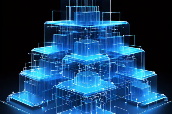 계층적이고 요새 같은 구조의 3D 다이어그램이 반투명 레이어마다 차폐된 데이터 패킷을 포함하며 프라이버시 보호 메커니즘의 분석 원리를 시각적으로 설명합니다.