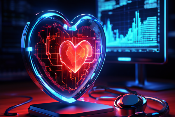 디지털 청진기가 서버의 핵심부에서 느리게 깜빡이는 데이터 맥박을 진단하며 건강 상태를 점검하는 첨단 IT 인프라 모니터링 개념을 시각화한 이미지입니다.