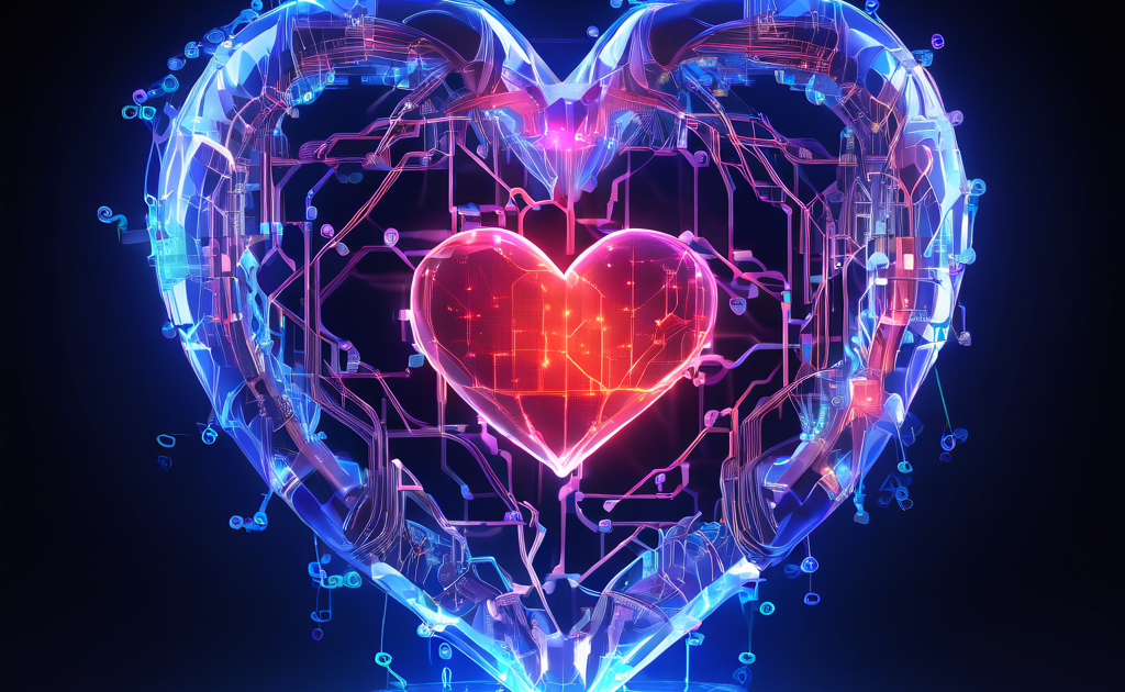 블록체인 네트워크의 핵심인 메모리풀이 투명한 데이터 구조 속에서 빛나는 중심부 역할을 하며, 그 실제 기능에 대한 오해를 해소하는 개념을 시각화한 이미지입니다.