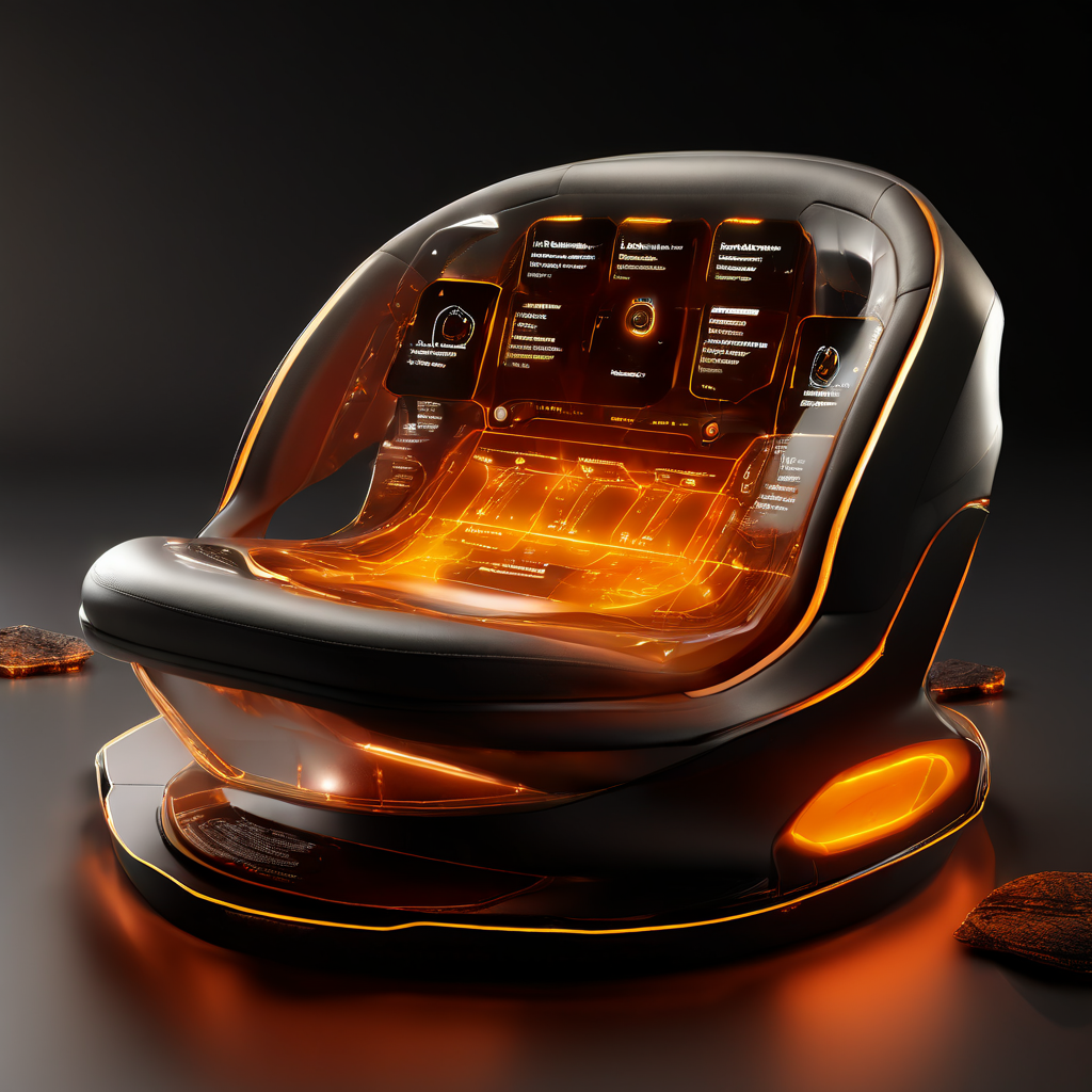 Digital dashboard showing seat reservation data logs with secure layered interface glow and data path connections.