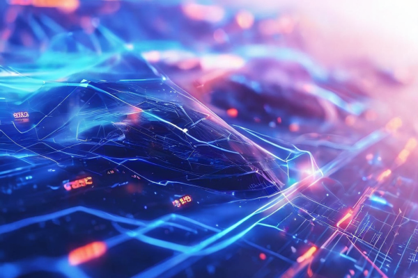 A close-up digital interface shows a glowing line shifting between two screens, symbolizing the lag between odds movement and...