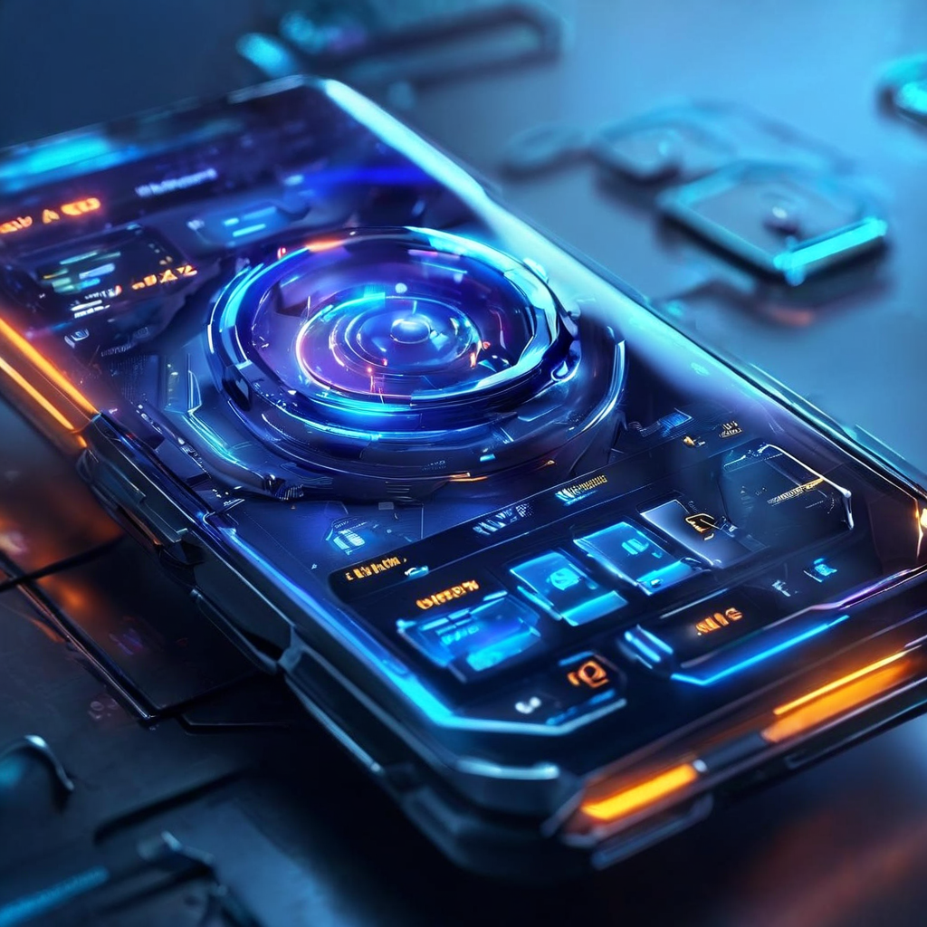Futuristic digital interface showing result screen timing with layered data paths and secure flow for mobile gaming operator...